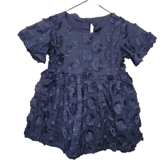 Janie and Jack Navy Floral Dress NWT - Picture 1 of 5
